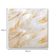 Placas Adesivas 3D Mármore Bege 60x60cm - 10 Peças Impermeáveis com Efeito Luxuoso - imagem 3
