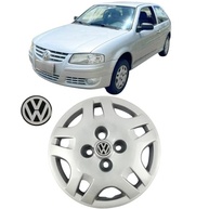 Jogo 4 Calotas Aro 13 VW Gol G4 2006-2014 Grid 021CA com Adesivo Logo Resinado - imagem 3