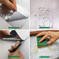 Papel de Parede Metálico Impermeável 40cm x 2m - Adesivo Resistente ao Calor para Cozinha, Armários e Prateleiras - imagem 4