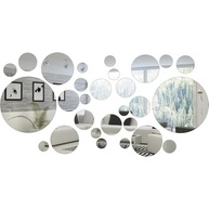 Adesivo de Parede Espelhado 3D - 32 Peças Autoadesivo Prata para Decoração Moderna e DIY - imagem 2