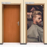 Adesivo Decorativo para Porta de Salão de Beleza e Barbearia - Design Profissional - imagem 3