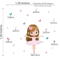 adesivo-castanho-cabelo-com-23-pecas-kit-decoracao-parede-liso-bailarina-infantil-a-de-para-a