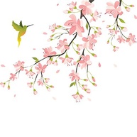 Adesivo de Parede Beija-Flor com Elegância e Estilo - 57x82 cm - imagem 4