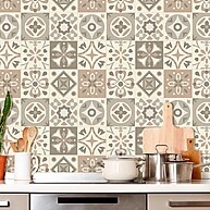 Adesivo de Azulejo Bege e Marrom: Renove Já! - imagem 1