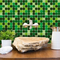 Adesivo de Azulejo Verde: Reforma Fácil e Rápida! - imagem 1