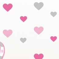 Adesivo Decorativo Coração 5cm 256 Peças 3 Cores + Balão 💖🎉 - imagem 1