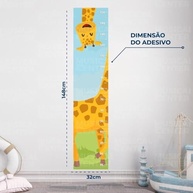 Adesivo Decorativo Régua de Crescimento Girafa Infantil - Lavável, Seguro e Fácil Aplicação - imagem 3