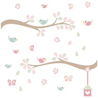 Adesivo de Parede Infantil Galhos e Pássaros - Decoração Divertida e Fácil de Aplicar - imagem 5