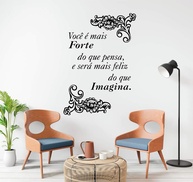 Adesivo de Parede Motivacional Frase Inspiradora 50cm x 80cm - Decore com Estilo e Positividade - imagem 1
