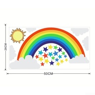 Adesivo de Parede Infantil Estrelas Arco-Íris - Decoração Divertida e Impermeável para Quartos de Crianças - imagem 2