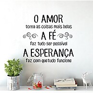 Adesivo Frase 'O Amor' para Sala e Quarto – Decoração Incrível - imagem 1