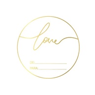 Adesivo Hot Stamping Dourado: Toque de Amor! - imagem 1