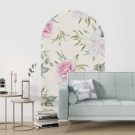 Adesivo de Parede Arco Floral Lavável - Fácil Aplicação e Estilo Sofisticado para Sala e Quarto - imagem 2