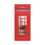 Adesivo Decorativo Cabine Telefônica Vermelha Londres - Design Vintage para Ambientes Modernos - imagem 2