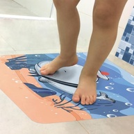 Adesivo Antiderrapante Infantil Banheiro Baleia Mar 50x45cm - Segurança e Diversão na Hora do Banho - imagem 3