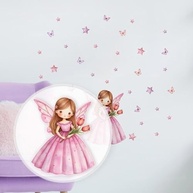Adesivo de Parede Infantil Fadas - Decoração Segura e Criativa para Quarto de Menina - imagem 5