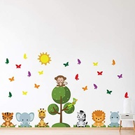 Adesivo de Parede Safari Baby para Quarto Infantil - 36 Peças com Manual e Espátula - imagem 4
