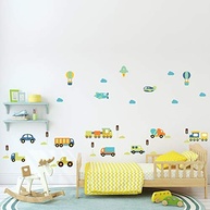 Adesivo de Parede Infantil com Tema de Carrinhos - 34 Peças para Decoração Divertida - imagem 2