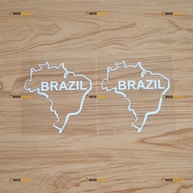 Adesivo Mapa do Brasil em Vinil Premium - 2 Unidades 10cm - Decore Seu Carro, Moto e Mais! - imagem 1