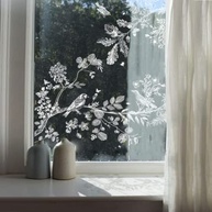 Adesivo de Janela Aquarela Floral - Dupla Face Removível para Decoração de Vidros e Portas - imagem 2
