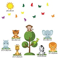 Adesivo de Parede Safari Baby para Quarto Infantil - 36 Peças com Manual e Espátula - imagem 5