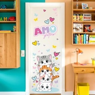 Adesivo Gatos Infantil Lavável - Decoração Segura e Criativa para Quartos de Bebês e Crianças - imagem 2