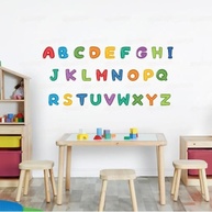 Adesivo de Parede Alfabeto Infantil Educativo Lavável - Seguro e Fácil de Aplicar - imagem 5