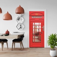 Adesivo Decorativo Cabine Telefônica Vermelha Londres - Design Vintage para Ambientes Modernos - imagem 5