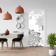 Adesivo Decorativo Mandala Floral para Porta - Estilo Zen com Toque Moderno - imagem 5