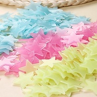 Estrelas Luminosas Fluorescentes PVC 3cm - 100 Peças Adesivos de Parede Removíveis para Decoração Infantil - imagem 2