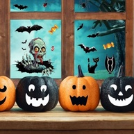 Adesivos de Halloween e Inverno - Decoração Festiva Versátil com Designs Divertidos e Fofos - imagem 4