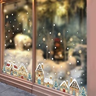 Adesivos de Janela de Natal - 93 Peças Autoadesivas com Árvores e Bonecos de Neve - imagem 4