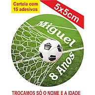 Adesivos BOLA Personalizados 5x5cm para Festa - imagem 1