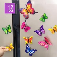 12 Peças de Decoração de Parede Borboleta 3D - Adesivos Impermeáveis para Festas e Ambientes - imagem 4