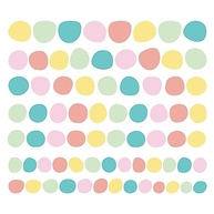 Adesivo de Parede Bolinhas Irregulares Cores de Aquarela - Kit com 70 Adesivos para Decoração Moderna - imagem 3