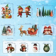 Adesivos de Janela de Natal WALPLUS - 102 Peças Reutilizáveis para Decoração Festiva - imagem 4