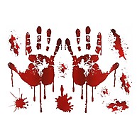 Adesivos de Halloween: Mãos Sangrentas Realistas - imagem 1