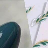 Adesivos de Unha Folha Verde: Charme Dourado! - imagem 1