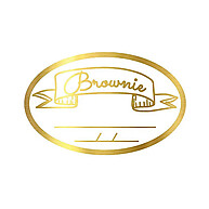 Adesivos de Validade Brownie: Dourado e Sofisticação - imagem 1