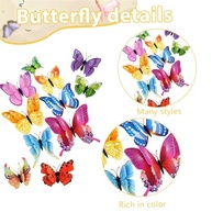 Decoração de Parede Borboleta 3D - 24 Peças com Ímãs | Adesivos Coloridos para Festas, Quartos e Decoração Residencial - imagem 5