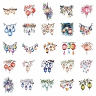 50 Adesivos de Luzes de Corda PET Decorativos para Artesanato, Álbuns e Decoração - imagem 5