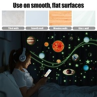 Adesivos de Parede com Estrelas que Brilham no Escuro - Sistema Solar Planetas Decoração Quarto Infantil - imagem 5