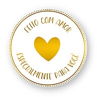 Adesivos Hot Stamping Dourado: Toque de Amor! - imagem 1