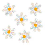 Adesivos de Janela Apanhador de Sol Margarida - 6 PCS | Decoração Arco-íris Estática para Vidro - imagem 1