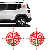 Adesivos Jeep Renegade: Rosa dos Ventos Lateral - imagem 1