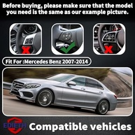 Kit Reparo Botões Rádio A/C Mercedes W204 C250 C350 ML GL GLK 2007-2014 - Adesivos Decalque - imagem 5