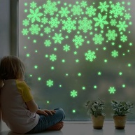 Adesivos Luminosos de Natal para Janela - Floco de Neve com 62 Peças Decorativas Reutilizáveis - imagem 5