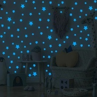 50 Adesivos 3D Estrelas Azuis Brilhantes no Escuro - Decore Parede e Teto com Céu Estrelado - imagem 2
