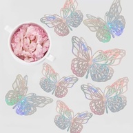 12 Adesivos de Borboleta 3D Prata - Decoração Elegante para Festas e Ambientes - imagem 2