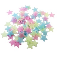 Estrelas Luminosas Fluorescentes PVC 3cm - 100 Peças Adesivos de Parede Removíveis para Decoração Infantil - imagem 1